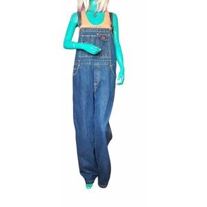 LIFO Denim Overalls Women's Size XL Wide Leg Vintage Workwear Style